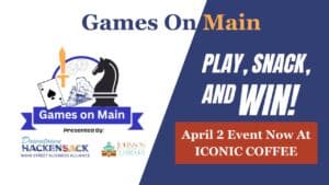 Games on Main – New Venue for April 2
