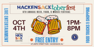 Hackensacktoberfest is Back!  Saturday, October 4 from 1-8 PM.